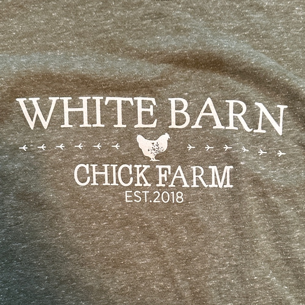 White Barn Green Chick Farm Sweatshirt - Picture 2 of 9